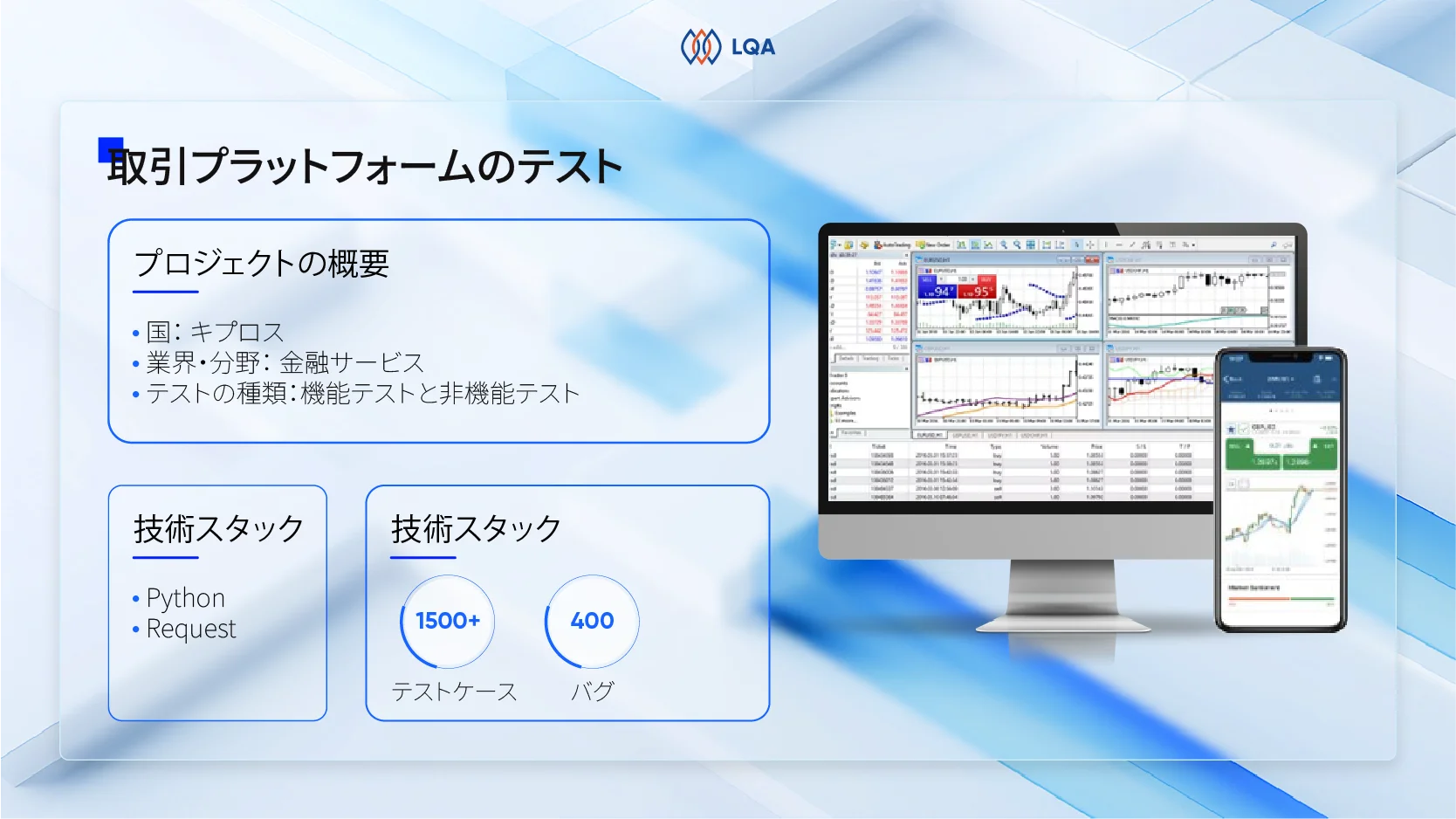 LQAの成功事例：オンライントレーディングプラットフォームのテスト