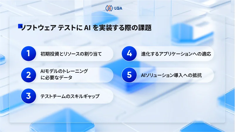 ソフトウェアテストに AI を実装する際の課題